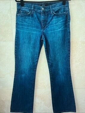 Joe's Jeans Dark Blue Denim Jeans with Tan Button